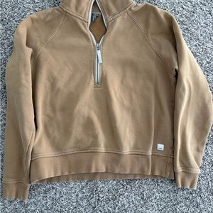 Vuori Brown/tan half zip sweatshirt